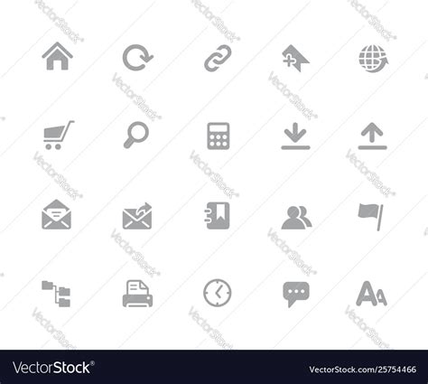 Website Icons 32 Pixels Icons White Series Vector Image