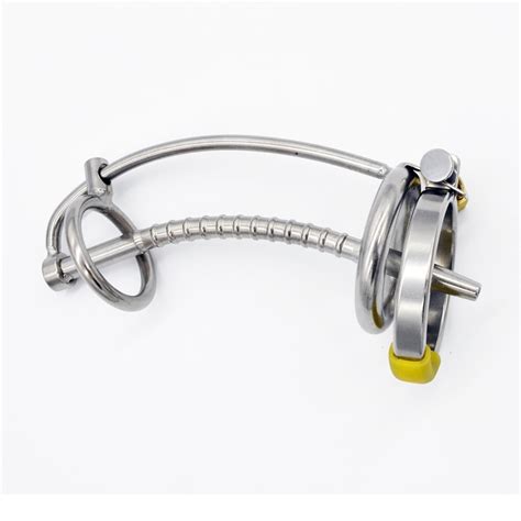 New 3 Ring Stainless Steel Male Chastity Devicebelt With Cathetercock Cagepenis Ringpenis