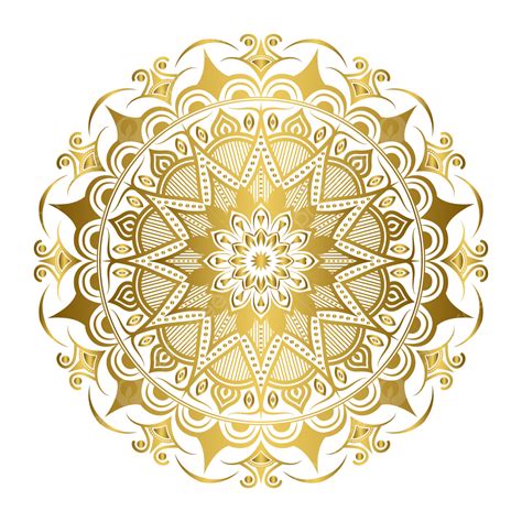 Lujoso Diseño Islámico Decorativo Mandala Dorado Png Dibujos Mandala
