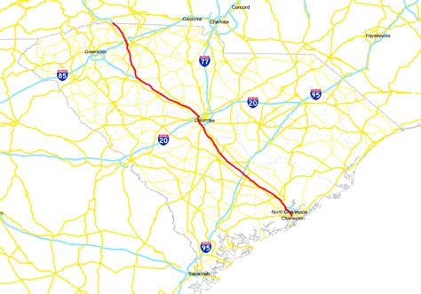 South Carolina Highway 9 South Carolina Road Map With Cities