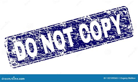 Grunge Do Not Copy Framed Rounded Rectangle Stamp Stock Vector
