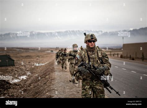 Us Army Soldiers With The 1st Cavalry Division Conduct A Patrol January
