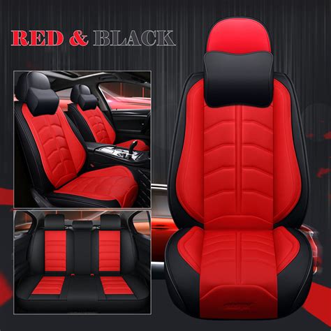 Car Seat Cover Pu Leather Cushions Suv Pu Front And Rear Seat Covers Side Airbag Compatible Safe