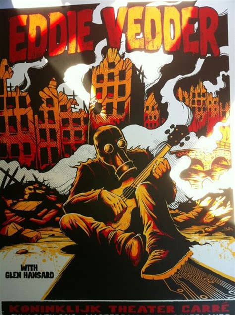 Inside The Rock Poster Frame Blog Tonights Eddie Vedder Poster From Amsterdam Night 2 By
