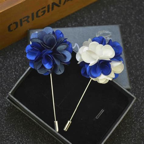 Free Shipping 20 Pcslot Mens Lapel Flower Boutonniere Satin Lapel