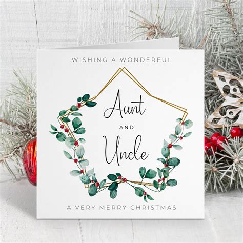Aunt And Uncle Christmas Card Christmas Card Card To My Aunt And
