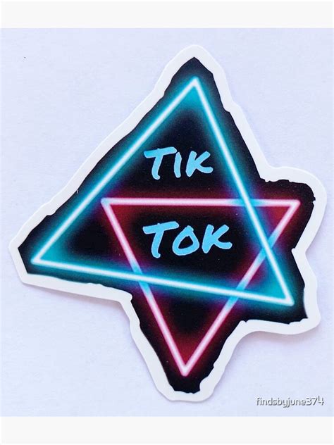 Aesthetic Tik Tok Logo Pack Of Stickers Canvas Print For Sale By Findsbyjune Redbubble