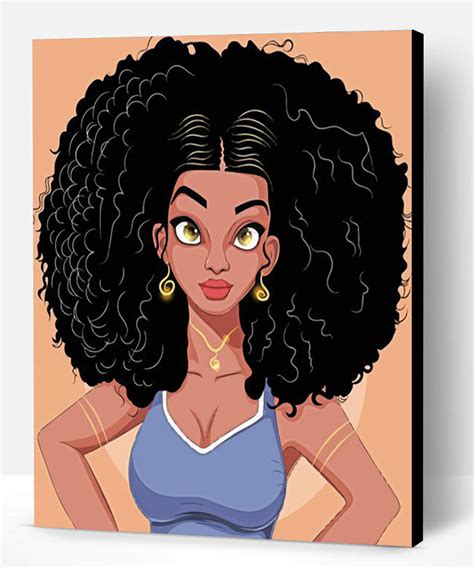 Afro Illustrated Girl Paint By Numbers Paint By Numbers Pro