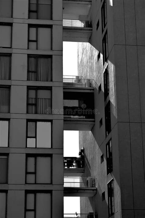 Shadows On A Modern Building Stock Photo Image Of Shapes Concrete