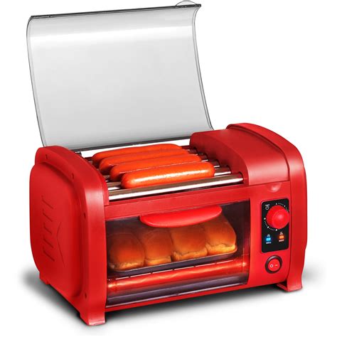 Elite Ehd 051r Hot Dog Roller And Toaster Oven Red
