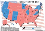 2016 Election Red States Map