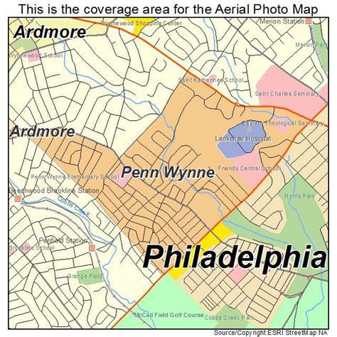 Aerial Photography Map Of Penn Wynne Pa Pennsylvania