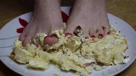 Squashing Cake With My Feet Youtube