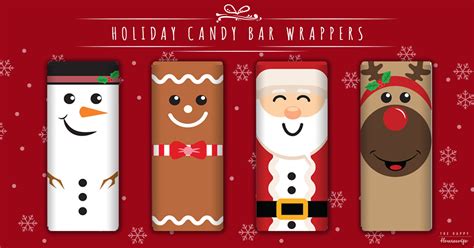 Free Printable Candy Bar Wrappers Templates Christmas Free Printable