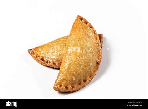 Argentinians Meat Empanadas Isolated Over A White Background Stock
