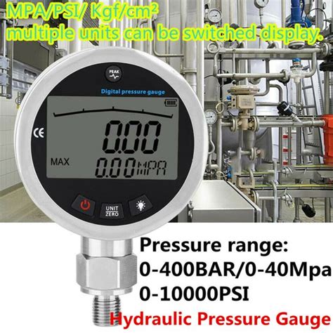 Digital Hydraulic Pressure Gauge 10000psi 400bar 0 40mpa W G14