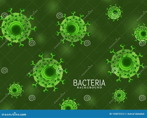 Abstract Green Bacteria Germs Background Stock Vector Illustration Of