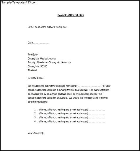 Check spelling or type a new query. Simple Medical Journal Cover Letter Example Word Template ...