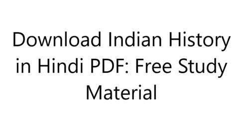 Download Indian History In Hindi Pdf Free Study Material Pdfexam