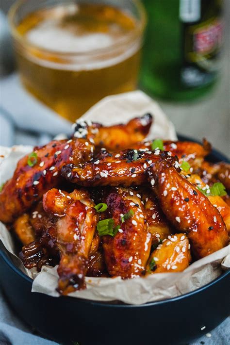 Sticky And Spicy Baked Chicken Wings Olive And Mango