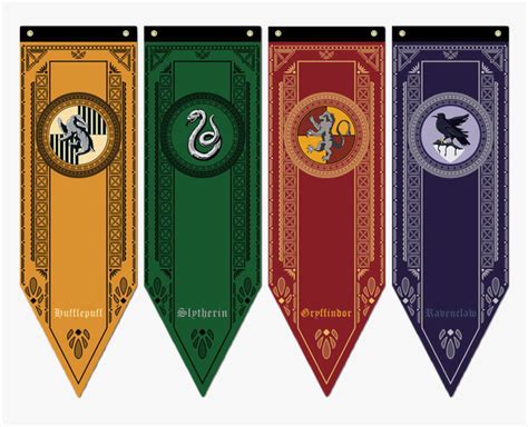 Harry Potter Houses Banner Hd Png Download Kindpng