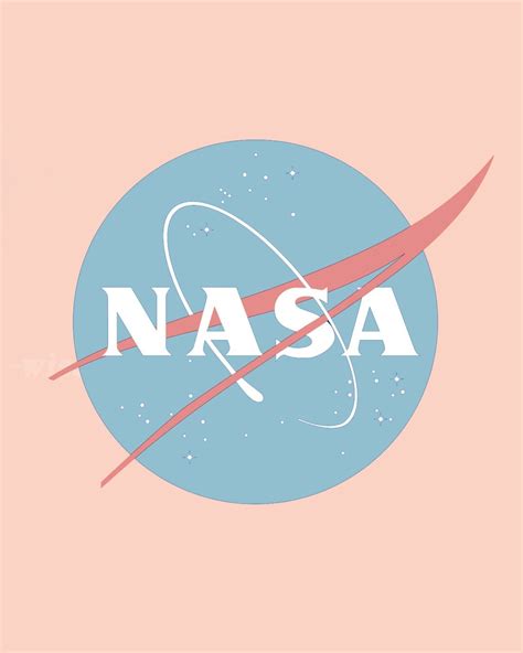 Nasa Logo Pastel Pink Aesthetic Sticker By Wiseowl In 2021 Pink