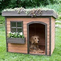 Large Dog House Outdoor Pet Puppy Shelter Kennel Green Roof Fir Wood ...