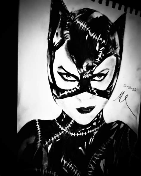 Catwoman Gotham City Batman Selina Kyle Mellytento Sketch Drawing