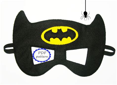 Pdf Pattern Batman Felt Mask Superhero Sewing Tutorial Etsy Nederland