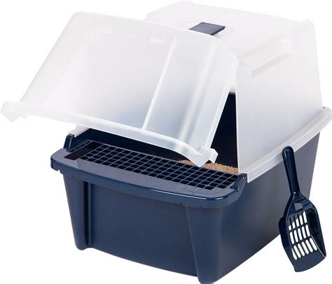 Iris Clh Hooded Litter Box W Scoop And Cleaning Grate 15 W X 18 78 L