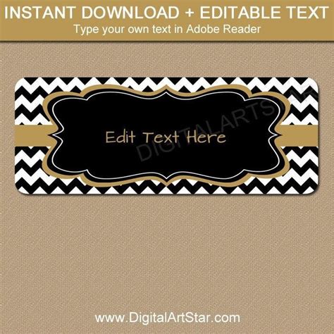 These Cute Black And Gold Address Labels Are An Easy Way To Add A