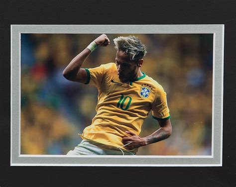 framed neymar jr signed brazil shirt world cup 2014 autograph jersey ebay