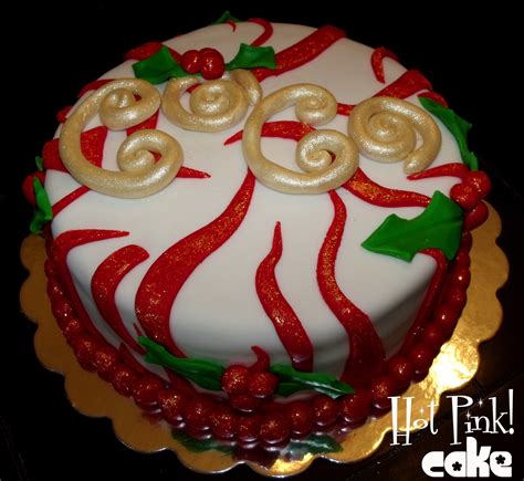 Christmas cake decorations holiday cakes christmas desserts christmas treats christmas baking pretty birthday cakes pretty cakes cute cakes mini cakes. Hot Pink! Cakes: Christmas Birthday Cakes