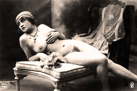 Nude Th Century French Postcard Restored Vintage Photograph Vintage Photos Women Archival