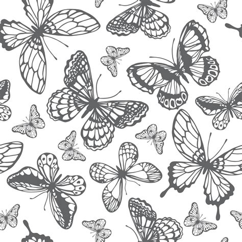 Vector Butterflies Pattern Abstract Seamless Background 3381810