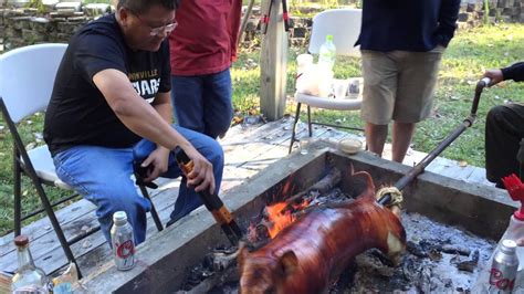 Cooking Lechon In The Backyard Youtube
