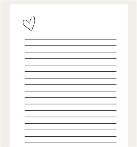 Printable Love Letter Template