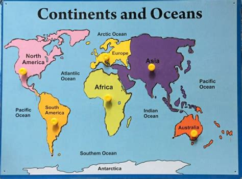 Print out your own free big maps for kids. BullyStyles Wooden Oceans and Continents World Map Puzzles ...