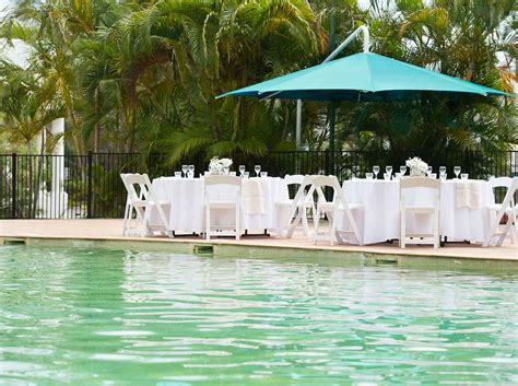 Poolside Reception Eurong Beach Resort Weddings