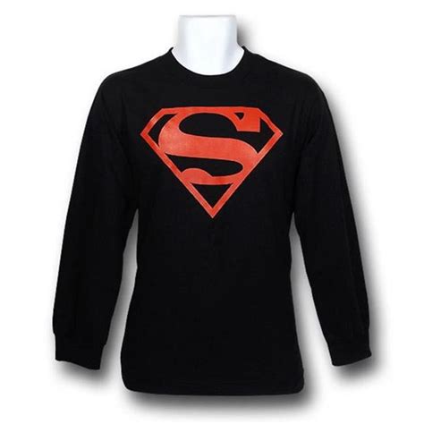 Superman Tslssupboysyms Superboy Symbol Long Sleeve T Shirt Small