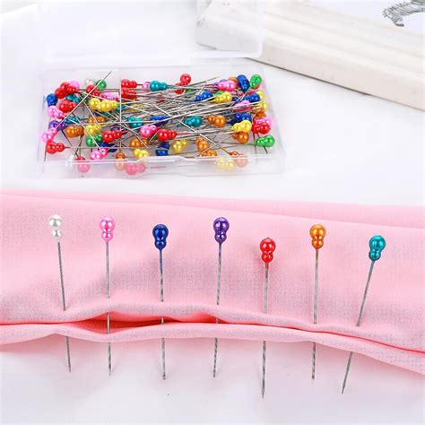 100 Pieces Sewing Pins For Fabric 22 Inch Sewing Pins With Colored