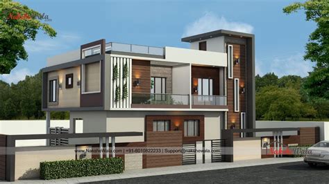 Extension of front /car porch area. 3D Front Elevation for double storey house designed by ...