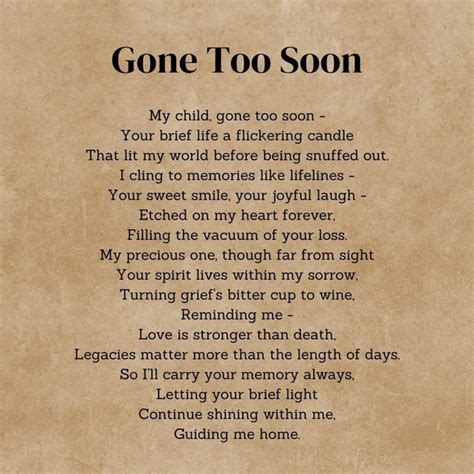 20 Best Inspiration About The Death Of A Son Poem Memory T™