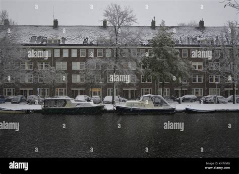 Snow In Amsterdam In December 2017 Stock Photo Alamy