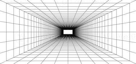 Space With Perspective Grid Line 3d Rendering 24856485 Png