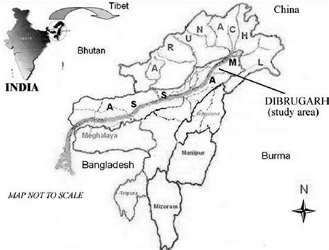 Map Showing North East India And The Study Area Download Scientific