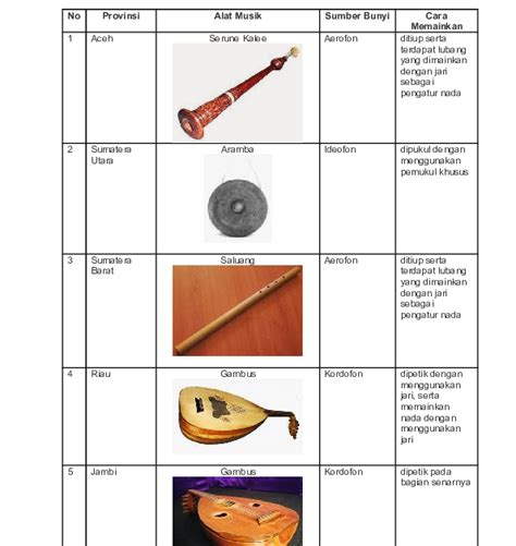 Alat Musik Tradisional Provinsi Dan Cara Memainkannya