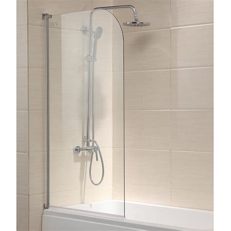 buy mecor shower bath screen bath shower panel folding glass shower screen 180° pivot