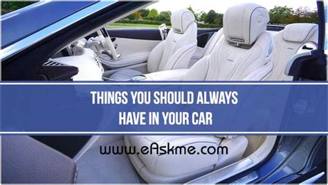 Things You Should Always Have In Your Car