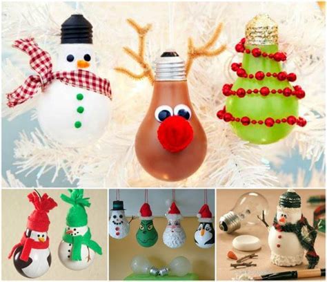 Creative Ideas Diy Light Bulb Christmas Ornaments